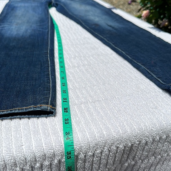 American Eagle Outfitters 🦅 Jeans Straight Leg Super Stretch SZ 8 Long Inseam - Picture 5 of 8